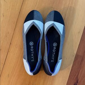 Rothy's Black and White Patterned Flats